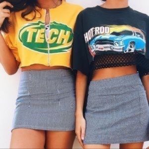 NWT LF gingham mini skirt!